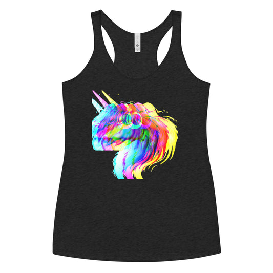 Women's Racerback trippy unicorn Tank