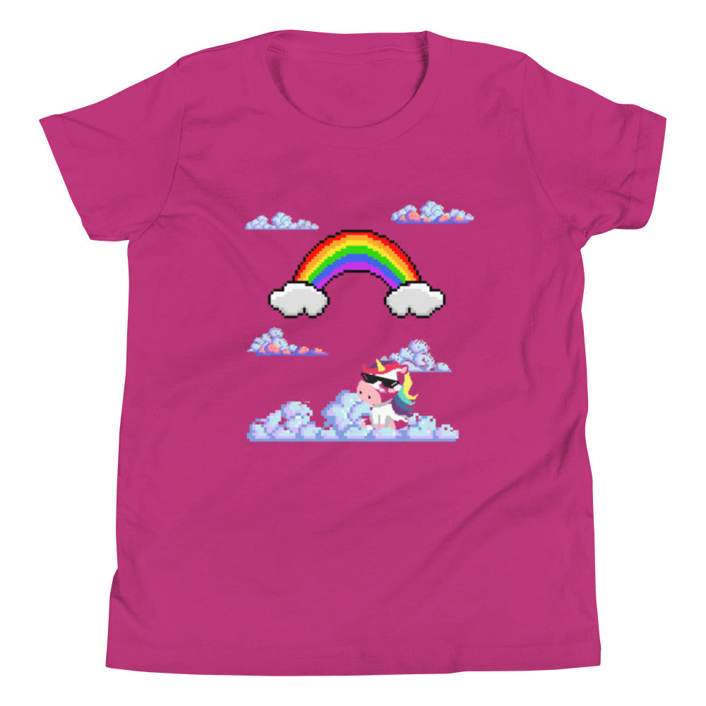 Youth Short Sleeve pixel rainbow T-Shirt