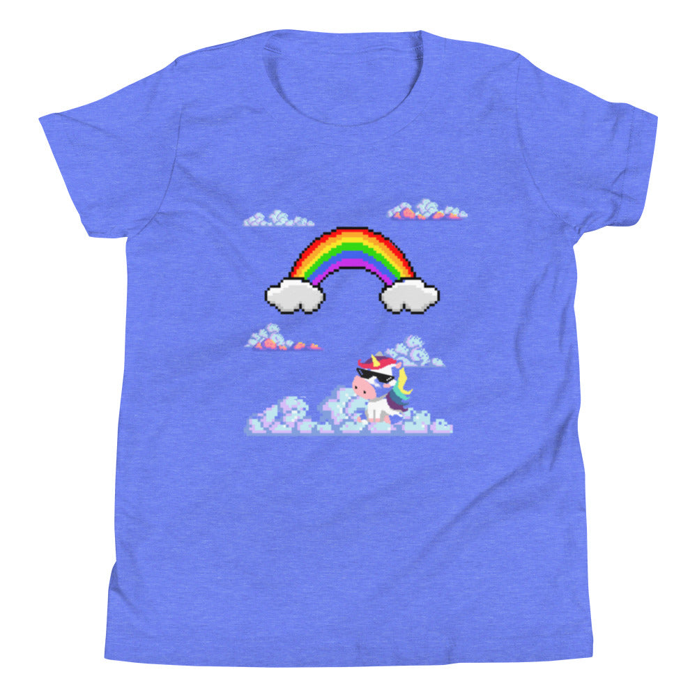 Youth Short Sleeve pixel rainbow T-Shirt