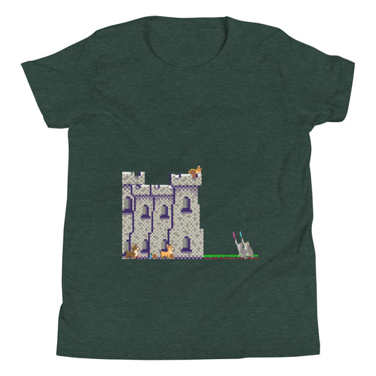 Youth Short Sleeve corgi castle T-Shirt