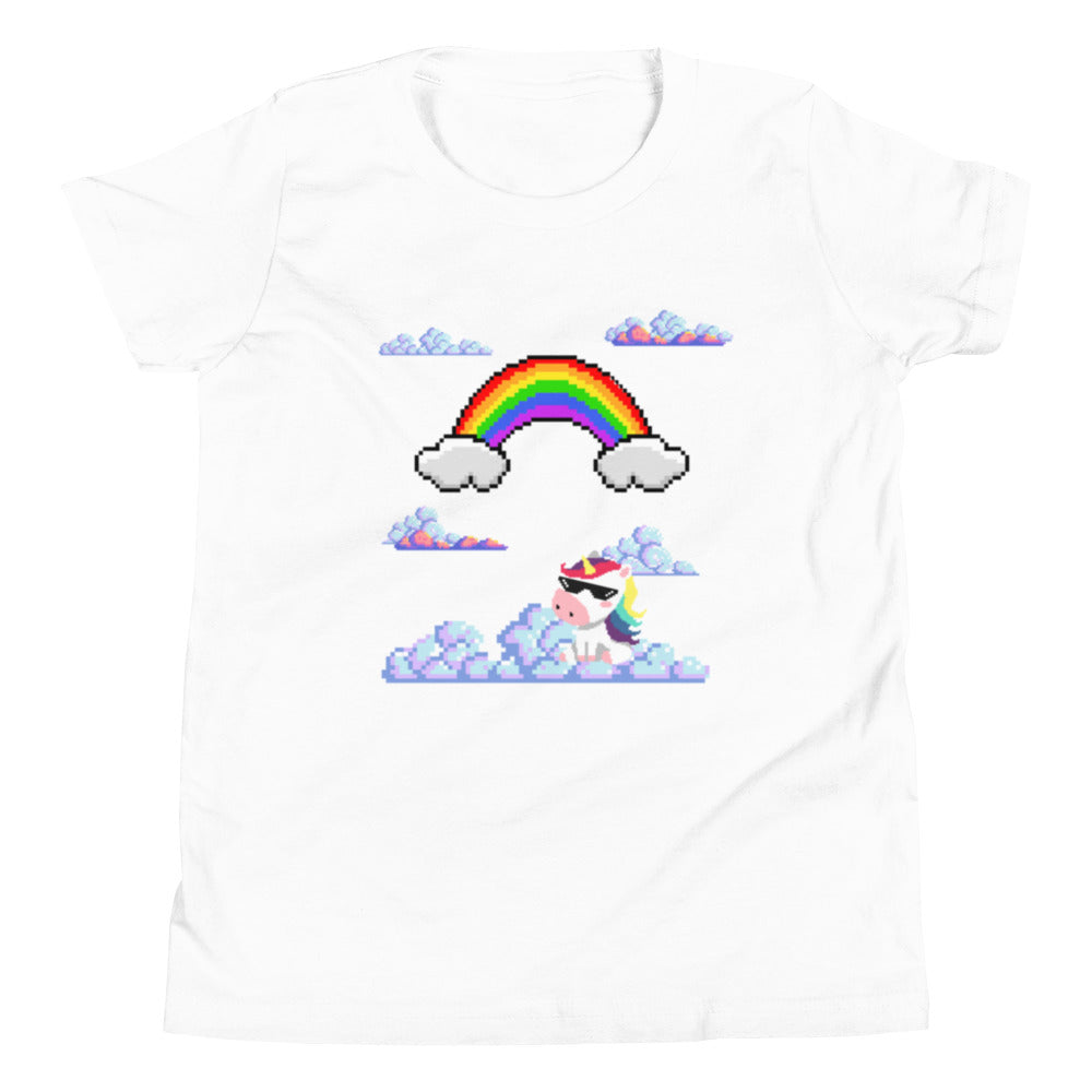 Youth Short Sleeve pixel rainbow T-Shirt